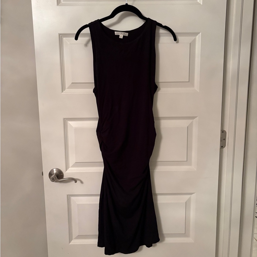 New Nine Britton Maternity Black Midi Dress Medium